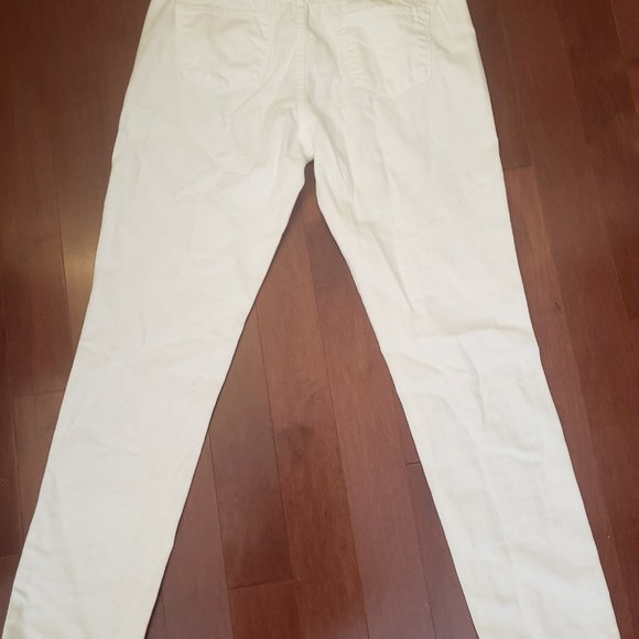 J Brand White Aidan Eyelet Boyfriend Cut Jeans Sz 27 - Picture 3 of 11